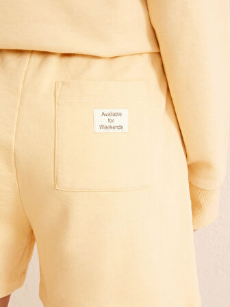Sarı Regular Fit Pamuklu Şort