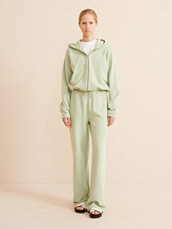 Mavi Oversize Pamuklu Sweatshirt