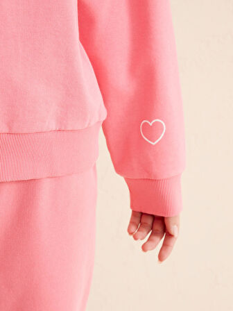 Pembe Big Oversize Pamuklu Sweatshirt