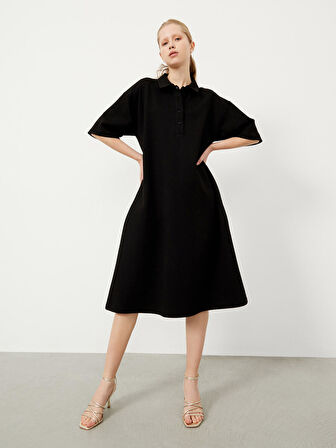 Siyah Regular Fit  Elbise