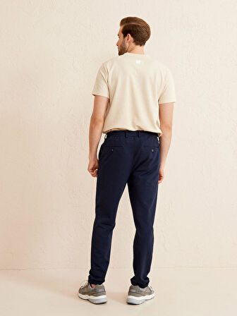 Lacivert Slim Fit Pamuklu Sweat Pantolon