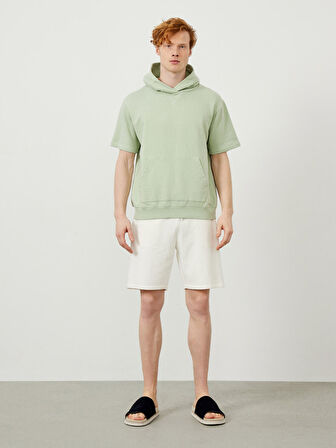 Mavi Oversize Pamuklu Sweatshirt