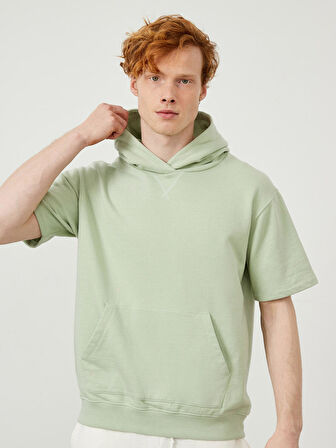 Mavi Oversize Pamuklu Sweatshirt