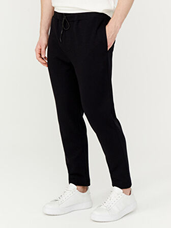 Siyah Regular Fit Pamuklu Sweat Pantolon