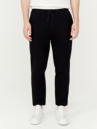 Siyah Regular Fit Pamuklu Sweat Pantolon