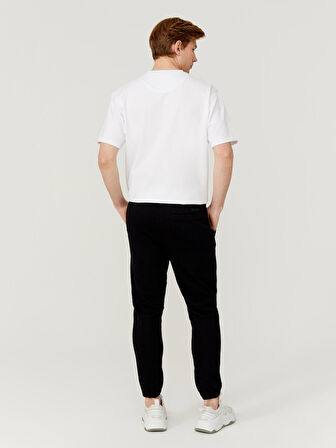 Siyah Slim Fit Pamuklu Sweat Pantolon