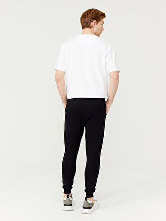 Siyah Slim Fit Pamuklu Sweat Pantolon