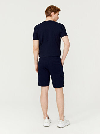 Lacivert Regular Fit Pamuklu Sweat Şort