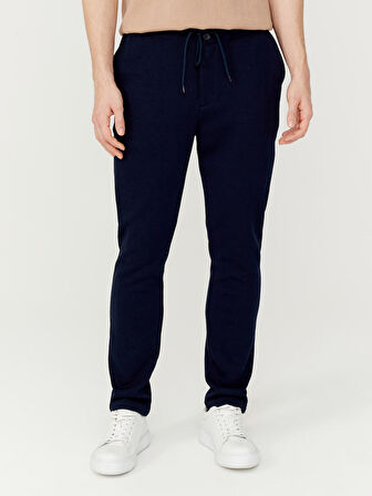 Lacivert Slim Fit Pamuklu Sweat Pantolon