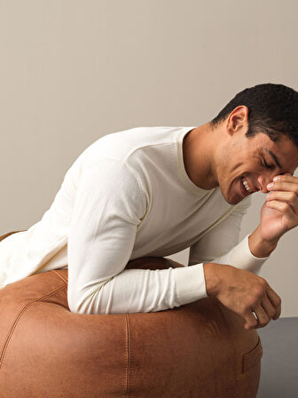 Xint Ekru Regular Fit Basic Kazak