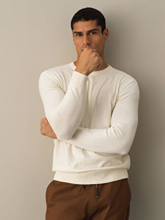 Xint Ekru Regular Fit Basic Kazak