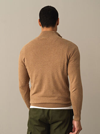 Xint Camel Pamuklu Regular Fit Basic Kazak