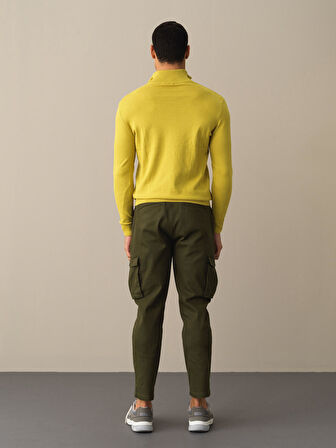 Xint Sarı Pamuklu Regular Fit Basic Kazak