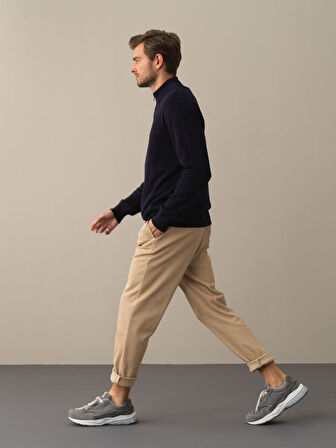 Xint Lacivert Fermuarlı Basic Hırka