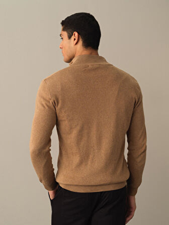 Xint Camel Fermuarlı Basic Hırka