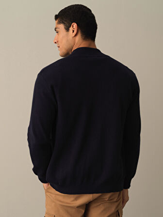 Xint Lacivert Düğmeli Basic Hırka