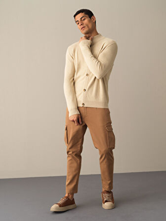 Xint Bej Düğmeli Basic Hırka