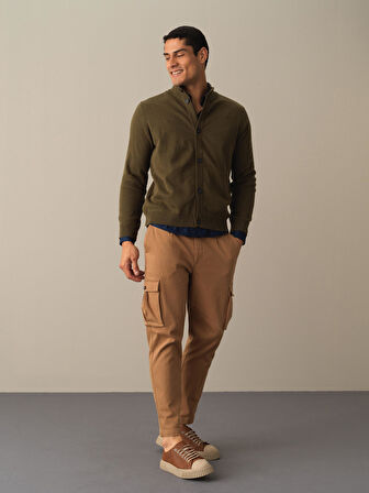 Xint Haki Düğmeli Basic Hırka