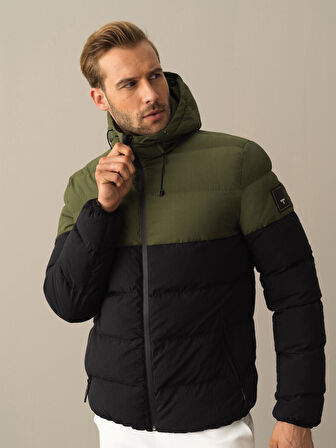 Xint Siyah Regular Fit Şişme Mont