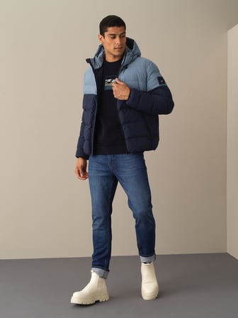 Xint Lacivert Regular Fit Şişme Mont