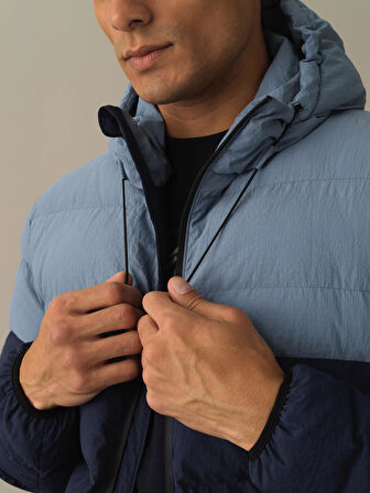 Xint Lacivert Regular Fit Şişme Mont