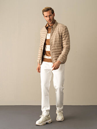 Xint Bej Regular Fit Şişme Mont