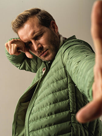 Xint Yeşil Regular Fit Şişme Mont