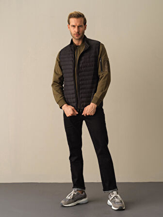 Xint Siyah Regular Fit Şişme Yelek