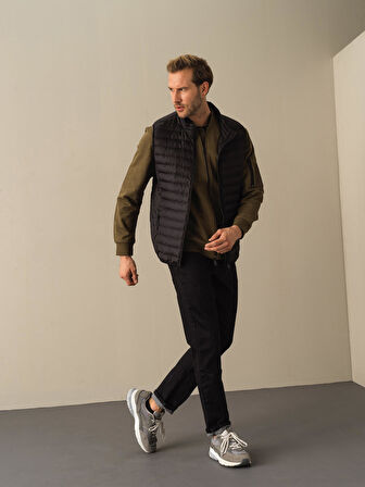 Xint Siyah Regular Fit Şişme Yelek