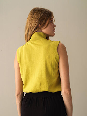 Xint Sarı Regular Fit Basic Kazak