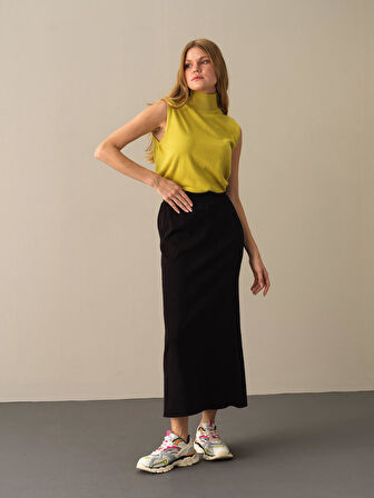 Xint Sarı Regular Fit Basic Kazak