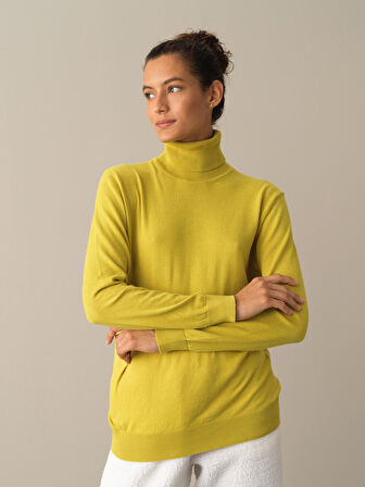Xint Sarı Regular Fit Basic Kazak