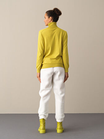 Xint Sarı Regular Fit Basic Kazak