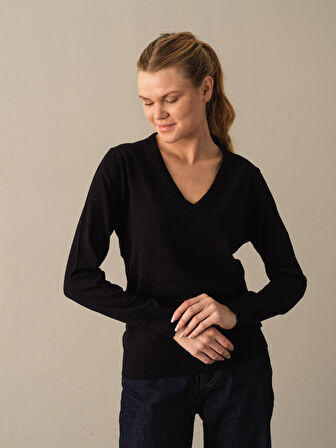 Xint Siyah Regular Fit Basic Kazak