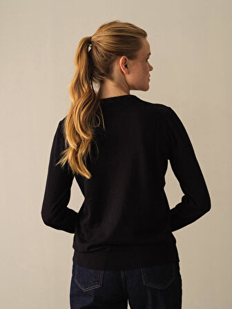 Xint Siyah Regular Fit Basic Kazak