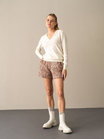 Xint Ekru Regular Fit Basic Kazak