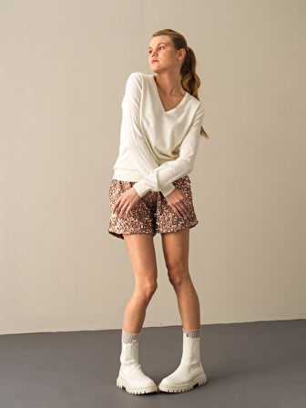 Xint Ekru Regular Fit Basic Kazak