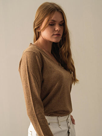 Xint Camel Regular Fit Basic Kazak