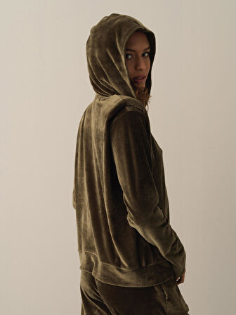 Xint Haki Regular Fit Kadife Sweatmont