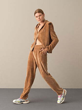Xint Camel Kadife Sweat Pantolon