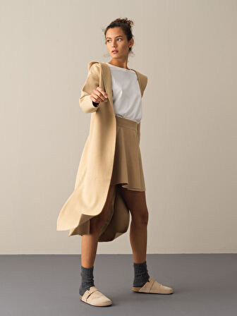 Xint Bej Regular Fit Uzun Hırka