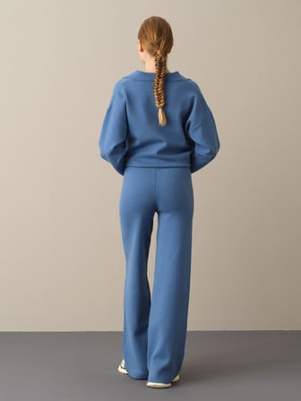 Xint Mavi Regular Fit Triko Pantolon