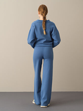 Xint Mavi Regular Fit Triko Pantolon