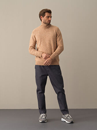Xint Camel Yarım Balıkçı Yaka Regular Fit Kazak
