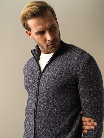 Xint Lacivert Regular Fit Triko Hırka