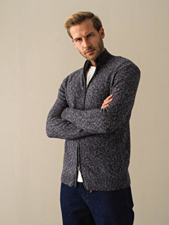 Xint Lacivert Regular Fit Triko Hırka