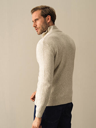 Xint Ekru Regular Fit Triko Hırka