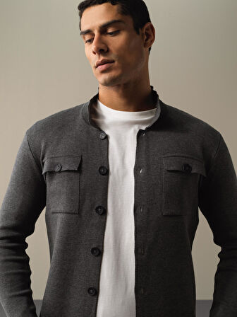 Xint  Antrasit Cep Detaylı Hırka