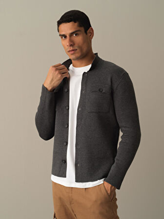 Xint  Antrasit Cep Detaylı Hırka