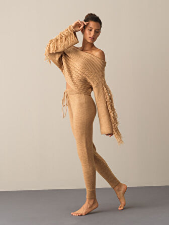 Xint Camel Regular Fit Triko Pantolon